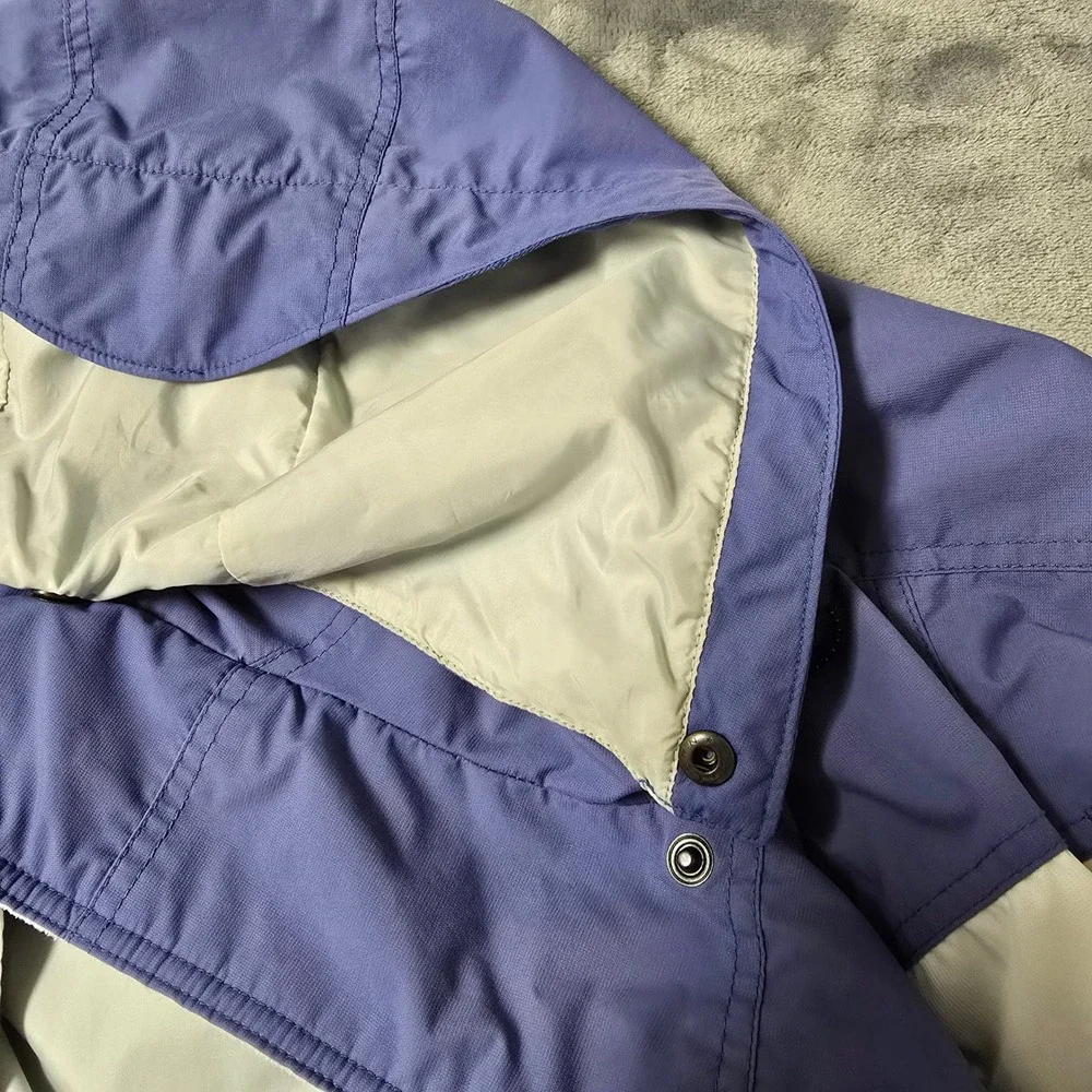 Columbia Women's Ski Jacket Size‎ L Lavender Blue White Winter Removable Liner